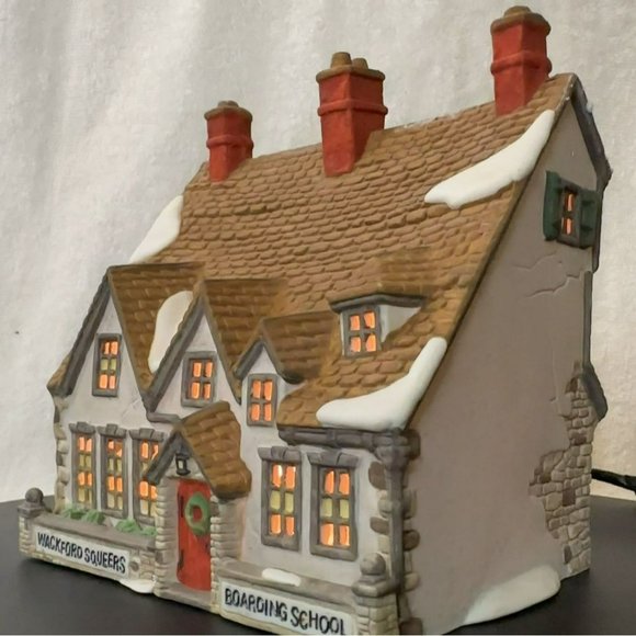 Dept 56 Wackford Squeers Boarding School Dickens Village Lighted Building - 1988 - Picture 5 of 11